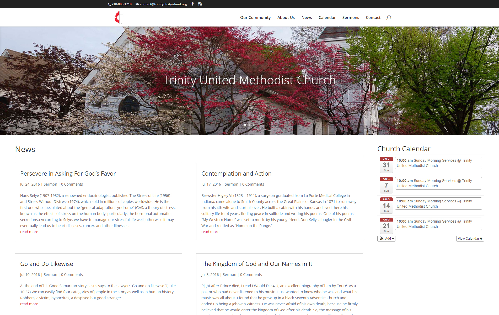 Trinity United Methodist Church Web Design