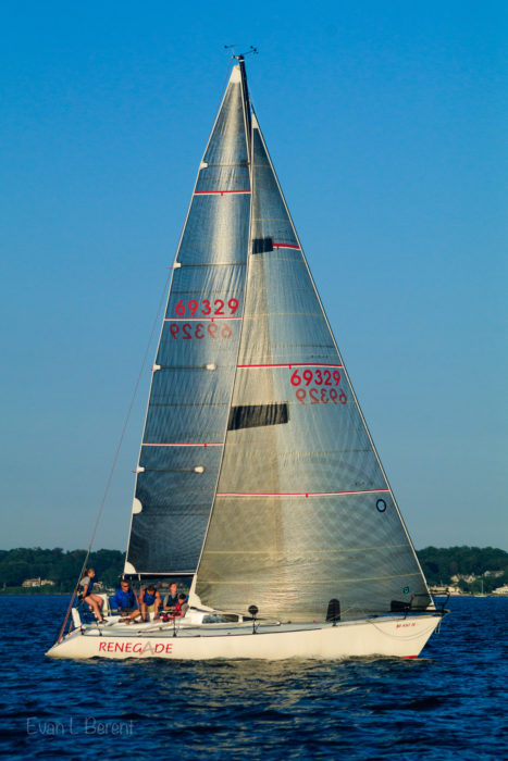 Renegade, during a sailboat race in Eastchester Bay, New York